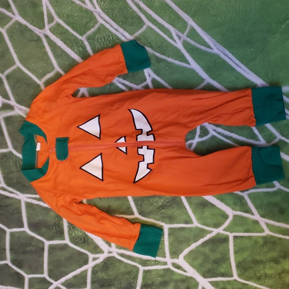 Pumpkin one piece outfit for baby